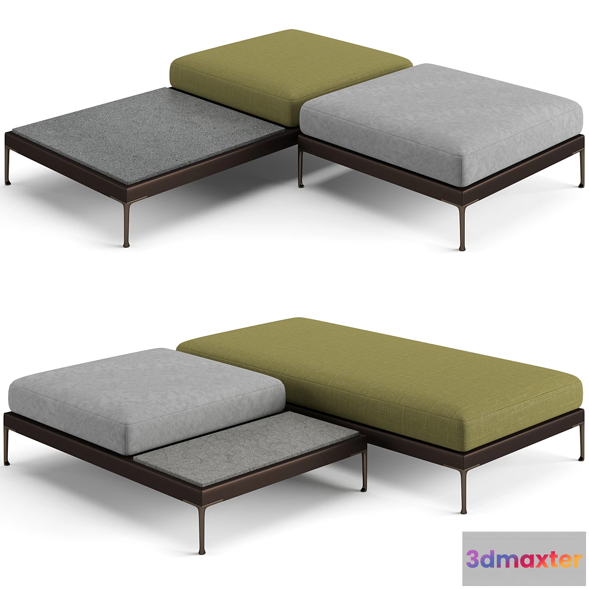 602789 - Minotti Patio benches set