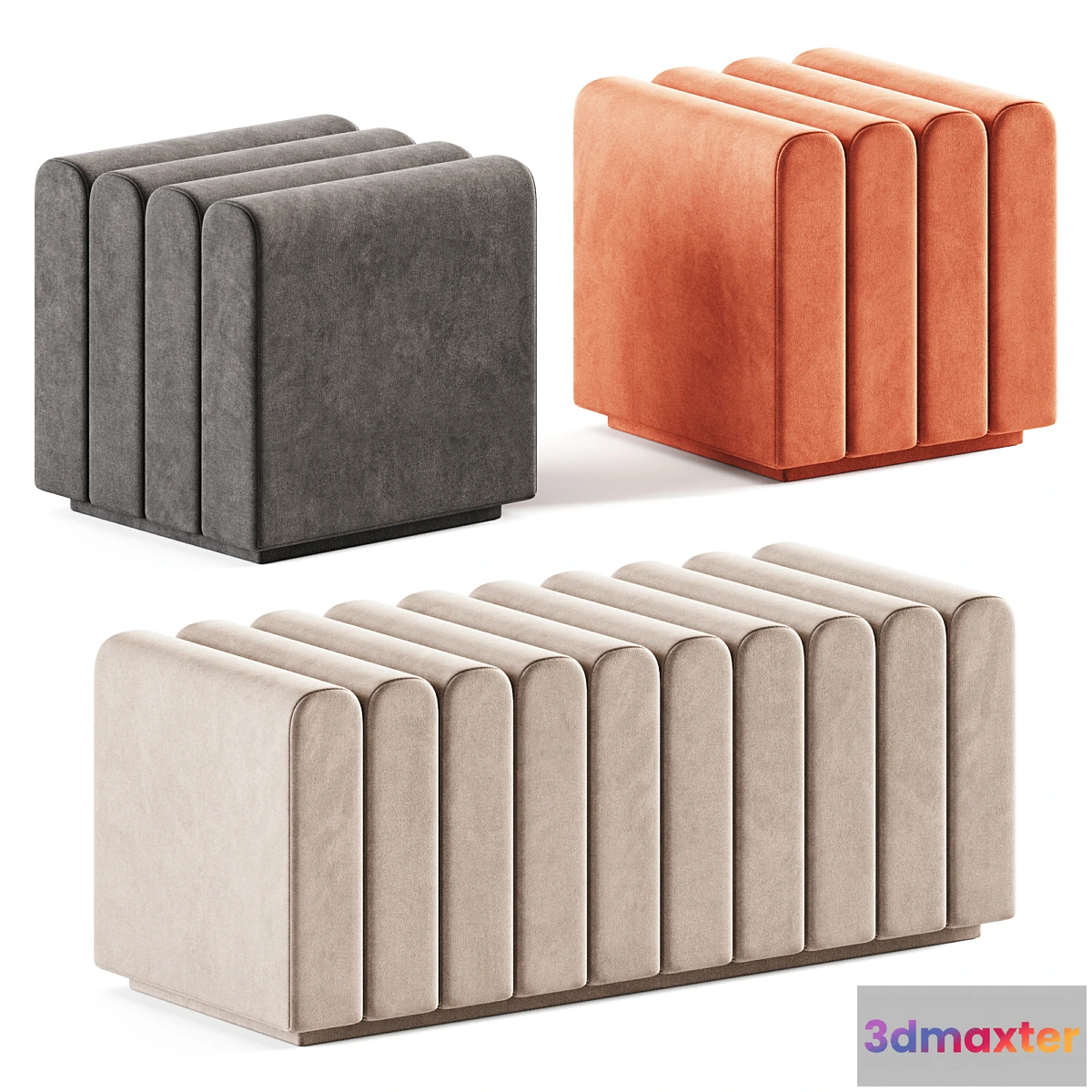 602801 - Bench Bente Eichholtz _ Pouf