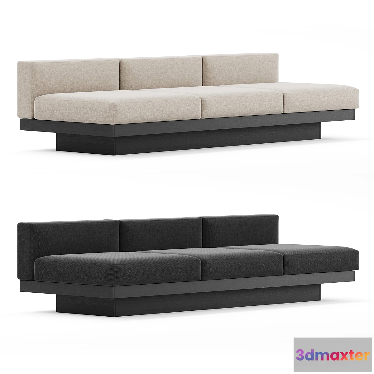 603727 - Bench three seater Rudolph by Serax