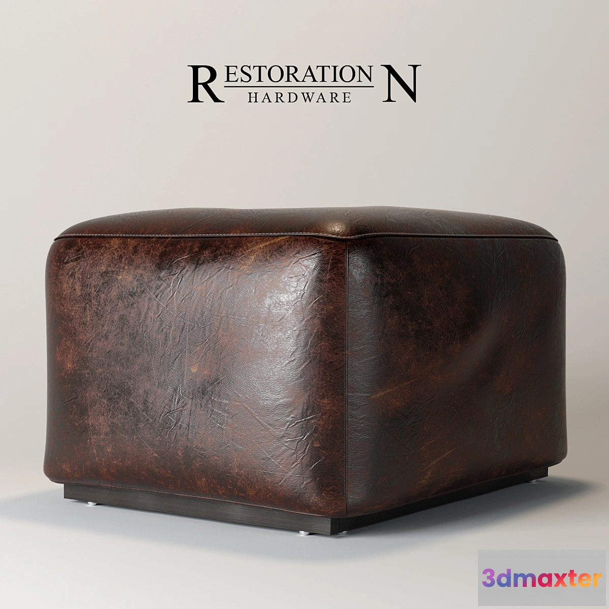637005 - ARM LEATHER OTTOMAN