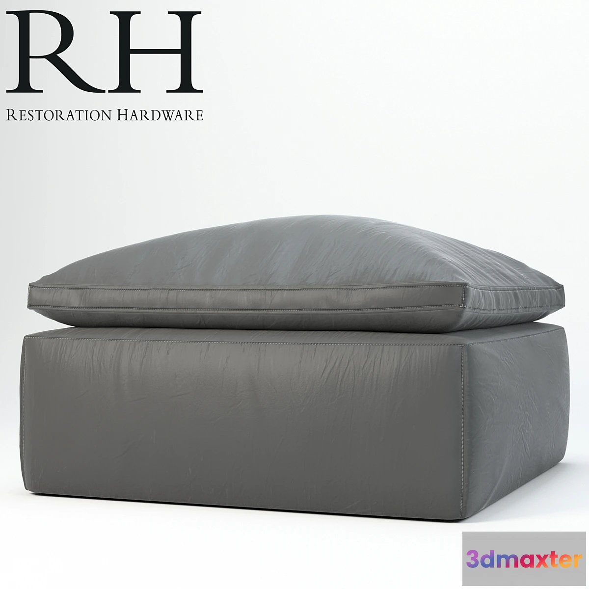 637007 - CLOUD TRACK ARM LEATHER OTTOMAN