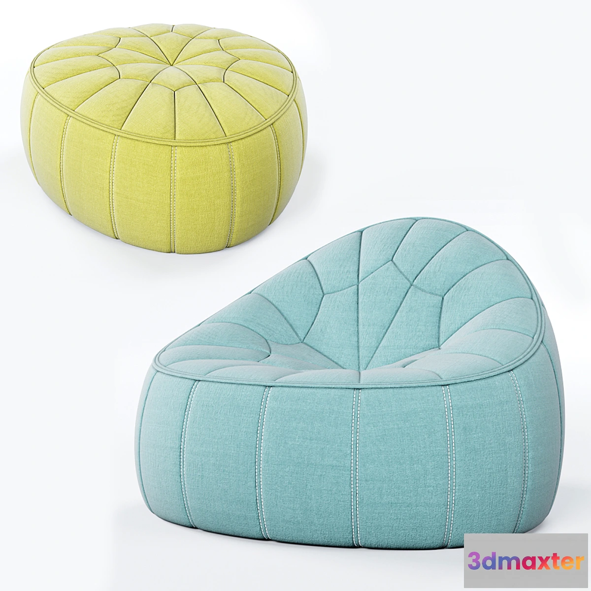 659249 - Ligne Roset Ottoman and Footstool