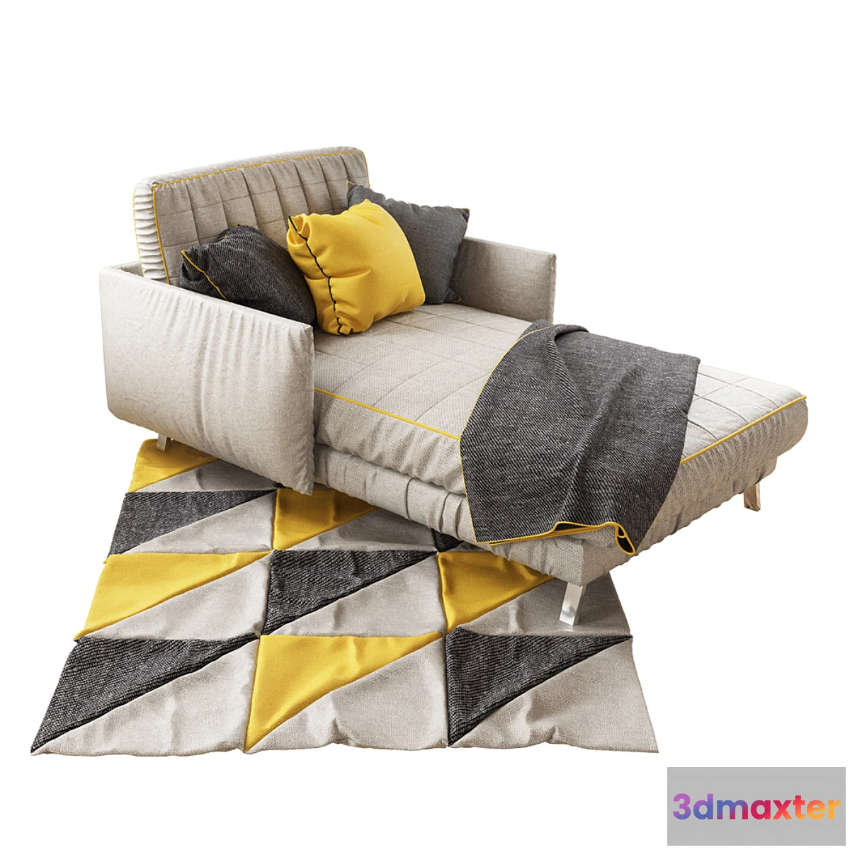 671329 - GRAY LOUNGING SOFA
