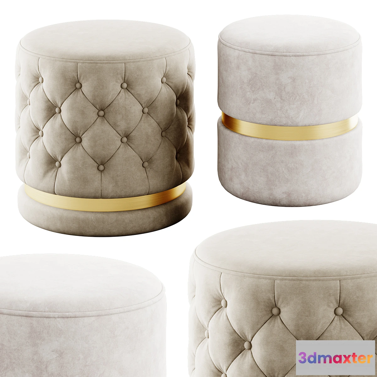 677277 - Round ottomans by !nspire