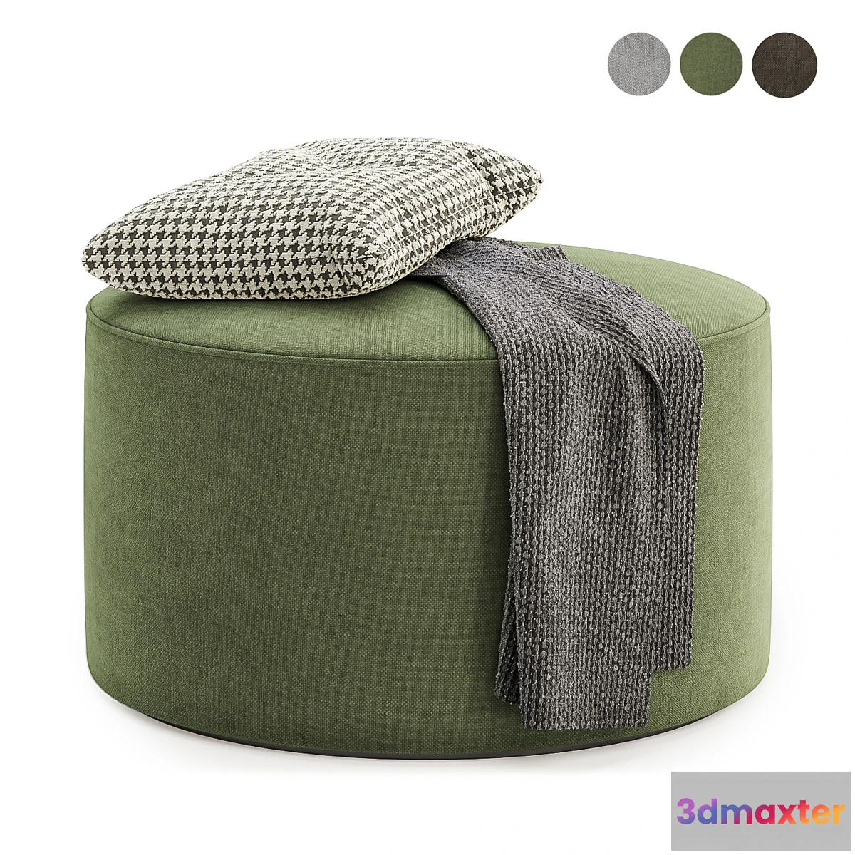 677375 - Hadleigh Fabric Large Round Stool