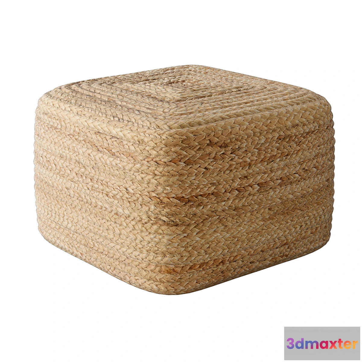 692430 - Braided jute pouf square - No.2