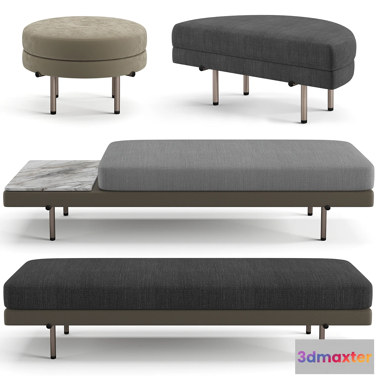 692548 - Minotti Torii bench ottoman set - No.2