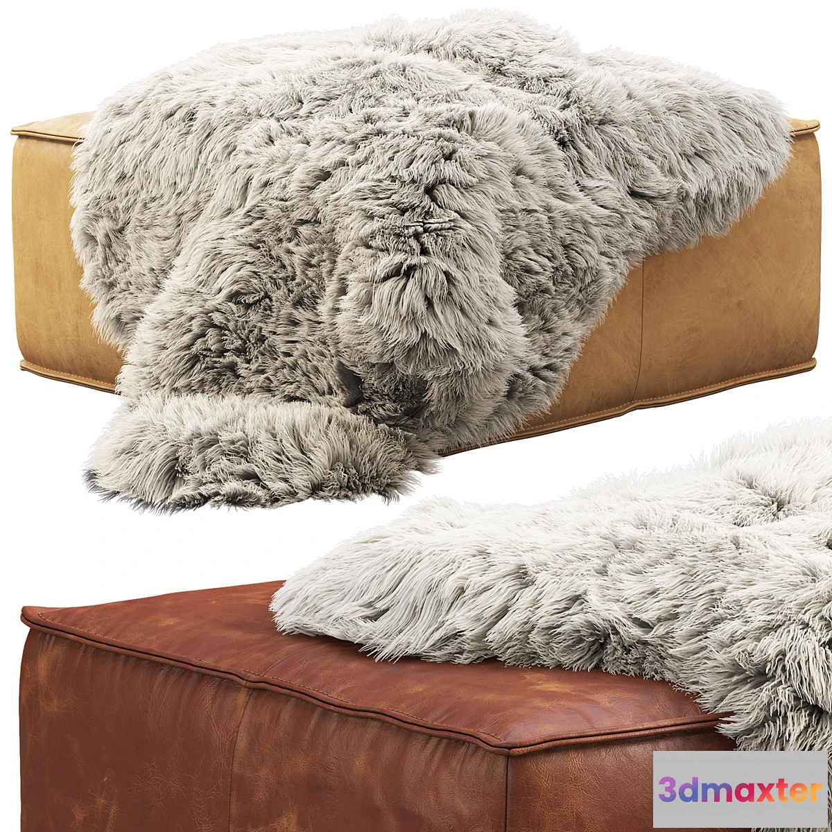 692592 - Joybird Lyle Leather Ottoman