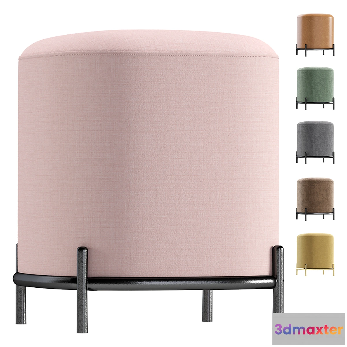 692896 - Coco Pouf iModern Velvet and Leather_Пуф Coco