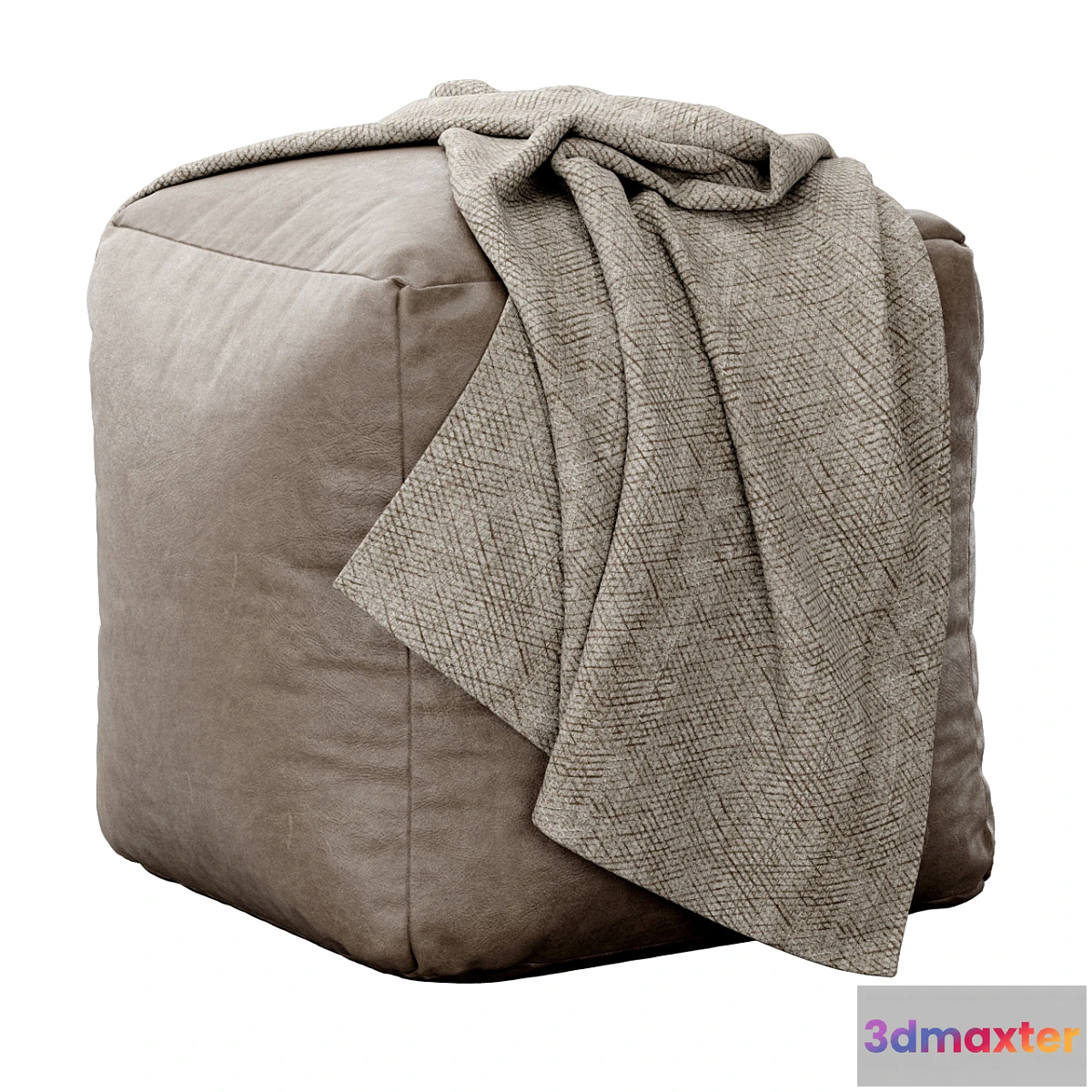 721758 - Moroccan Leather pouf - No.2