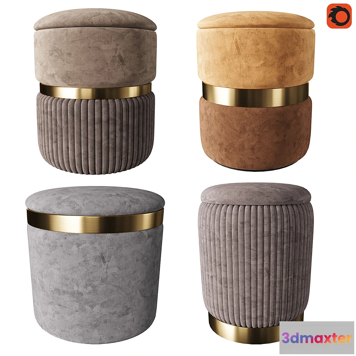 734833 - Set of modern ottomans_3 - No.2