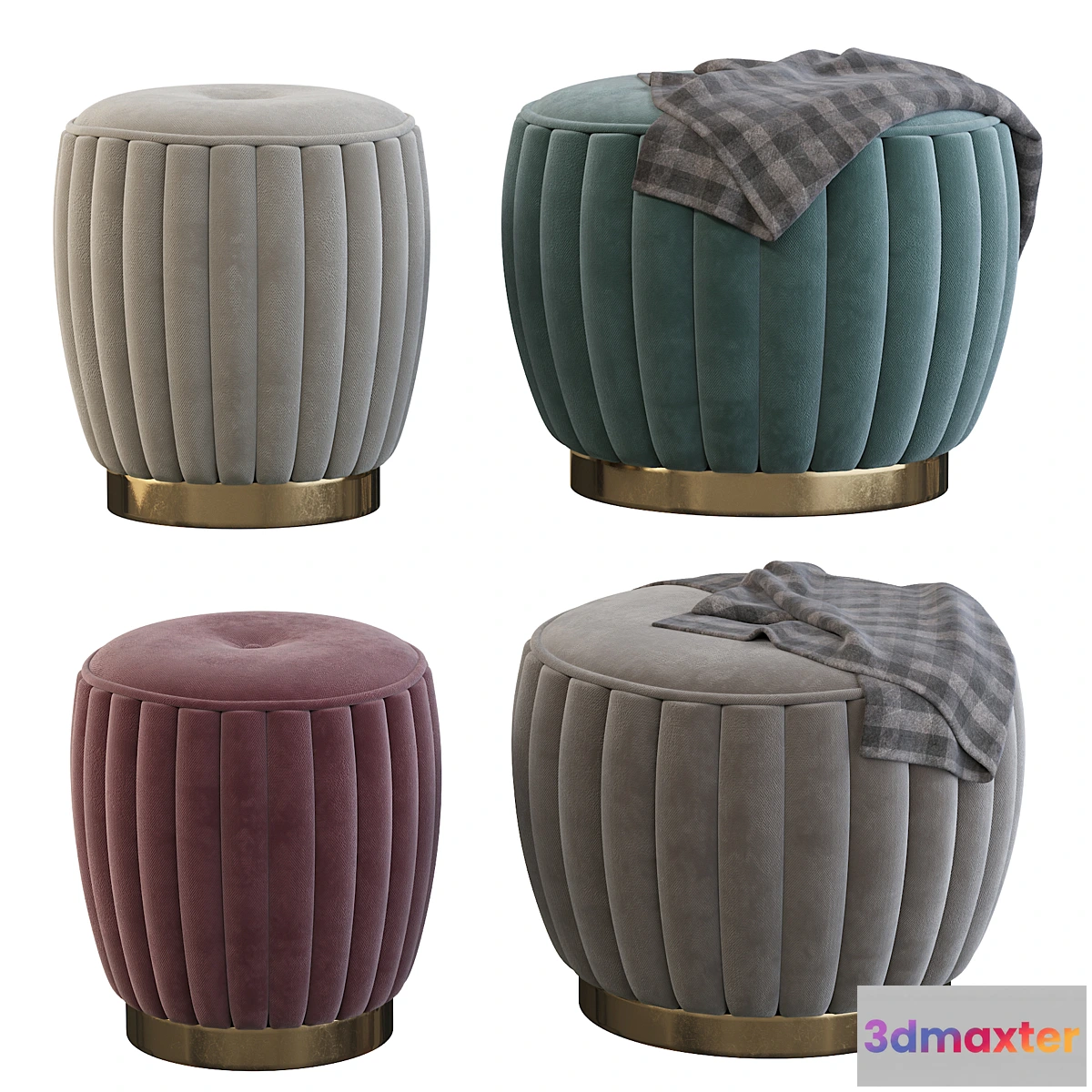 735065 - Velvet pouf - No.2