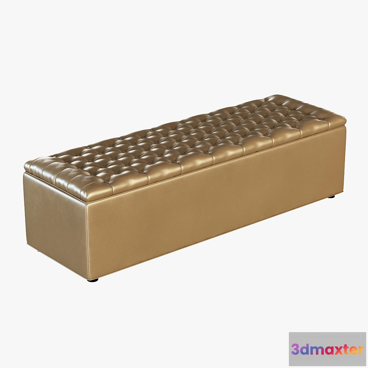 822020 - Poof rectangular Sky Capitone - No.2