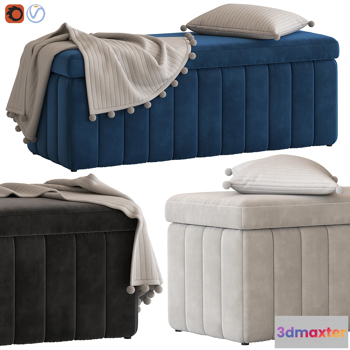 834166 - Mercer and Reid Kensington Collection Blanket Box - No.3