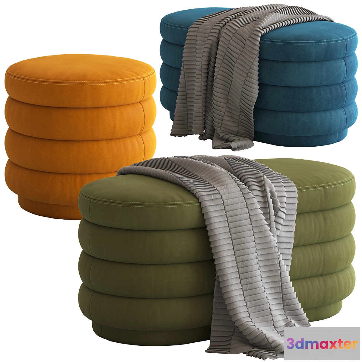 834238 - Globewest Ribbed Ottoman - No.3