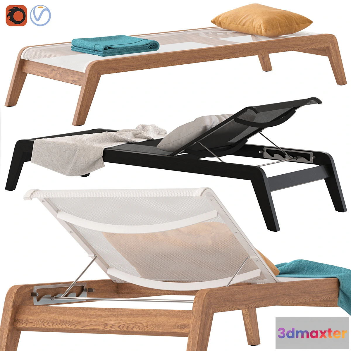 834350 - HARBOR Pacific Stacking Sunlounge - No.3