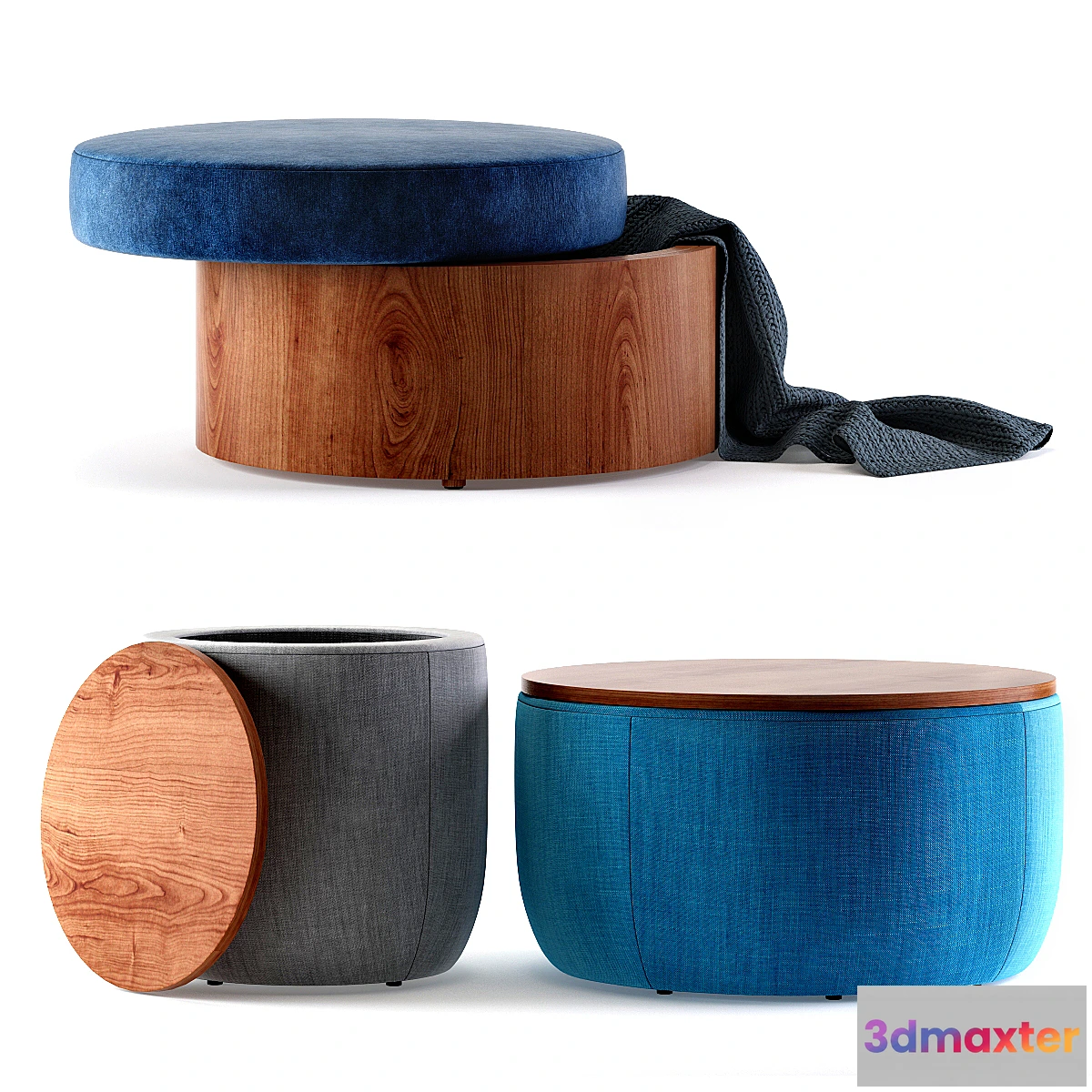 834412 - West Elm Storage Ottomans - No.3