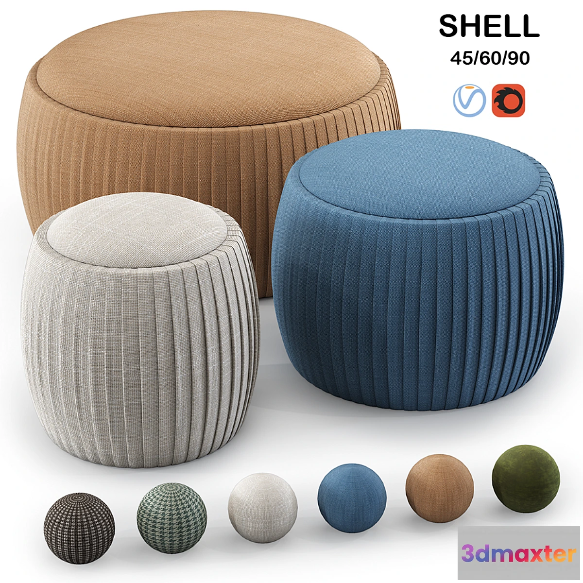 852703 - Dantone Pouf Shell 45_60_90 cm - No.3