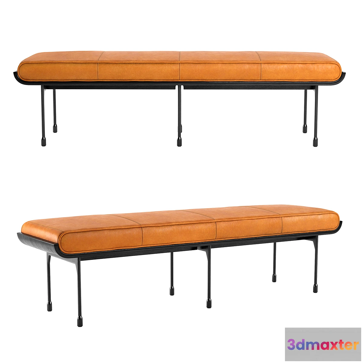 866383 - CB2 Juneau Leather And Metal Bench - No.4