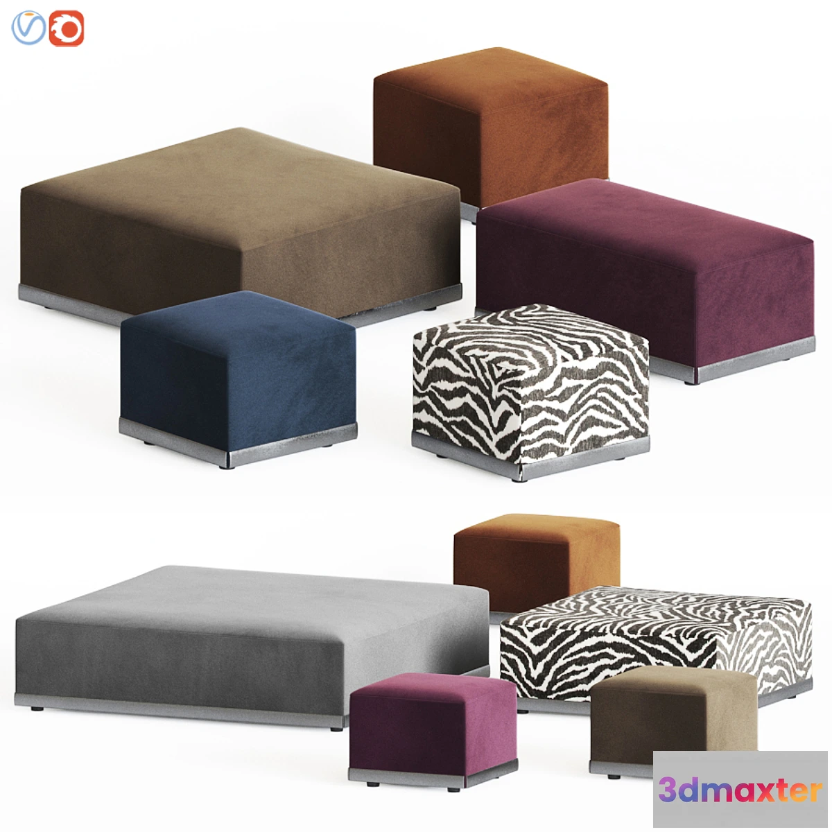 866401 - Minotti west ottoman set - No.4