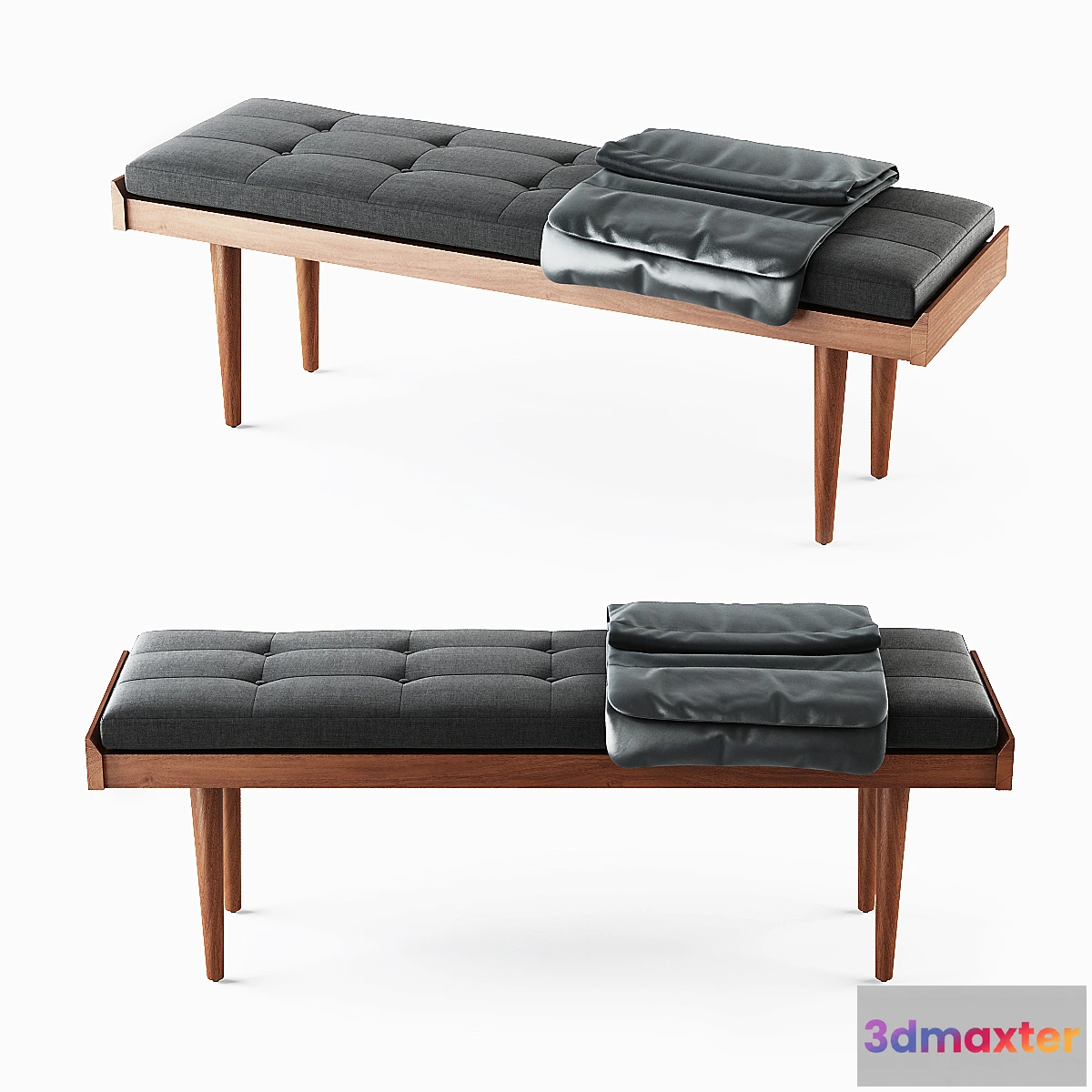 866679 - C & B Tate Slatted Bench with Cushion - No.4