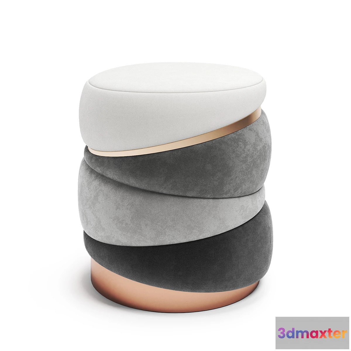 881914 - MURANTI Obsidian Stool - No.5