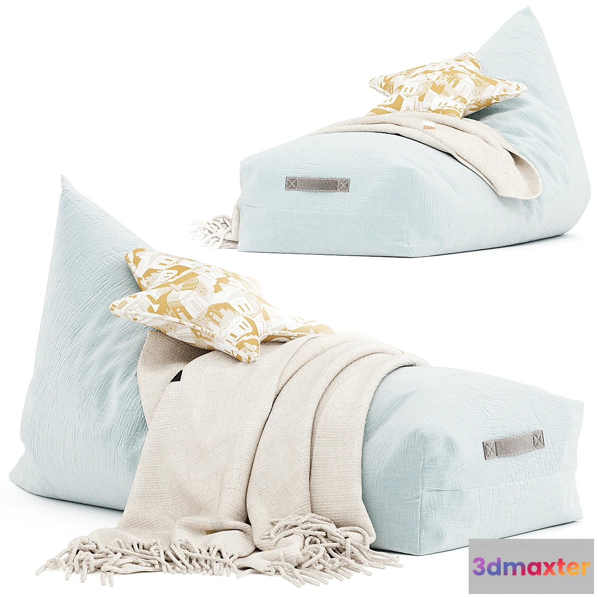 896666 - Riviera Blue Oasis Bean Bag - No.2