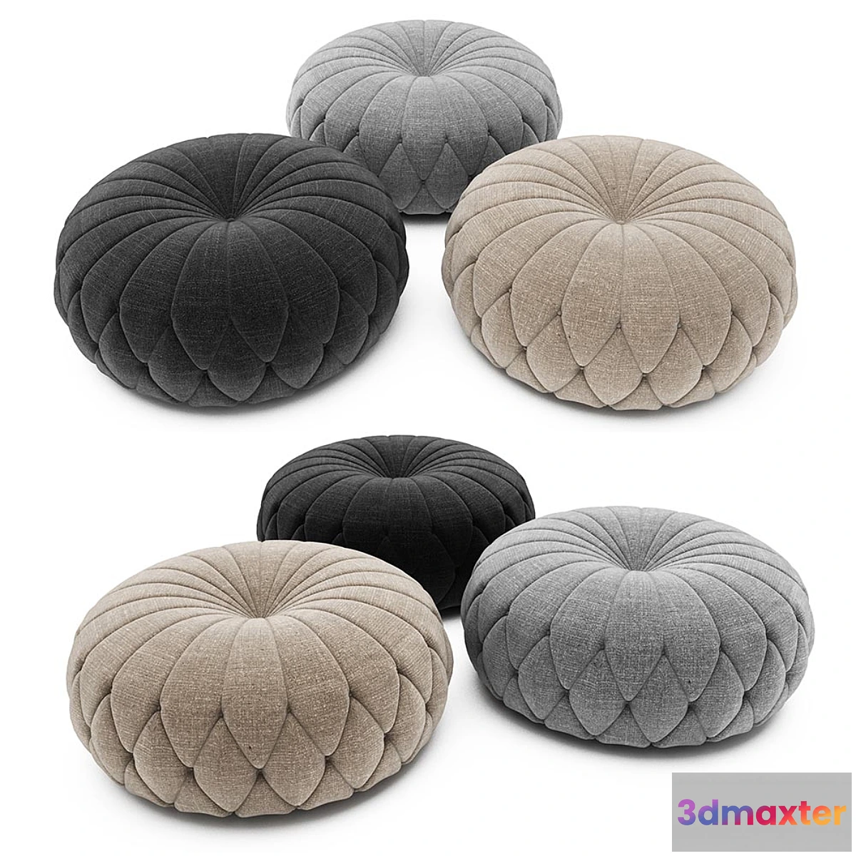 896730 - Tufted Round Ottoman