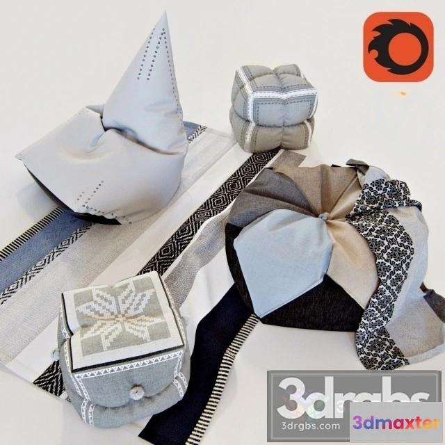 954376 - Camping Pouf Set