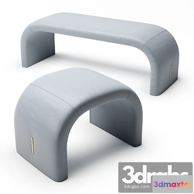 954640 - Eclipse bench and pouf 2