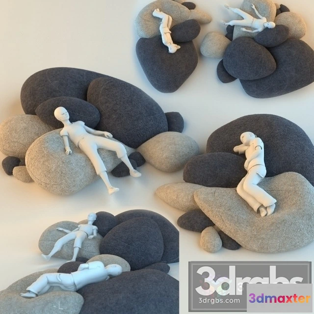 954770 - Floor Cushions Stones