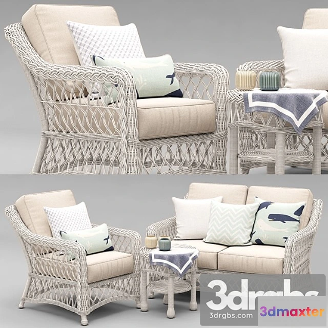 954868 - Hampton seating in ivory finish 2