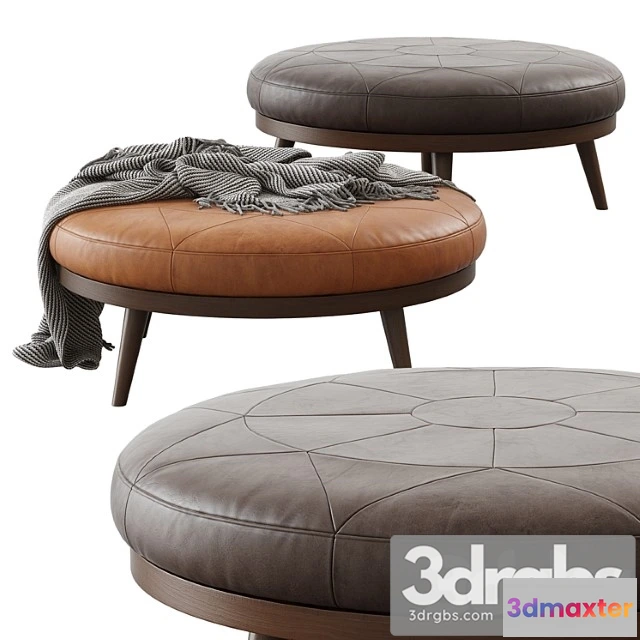 954928 - imre round leather ottoman