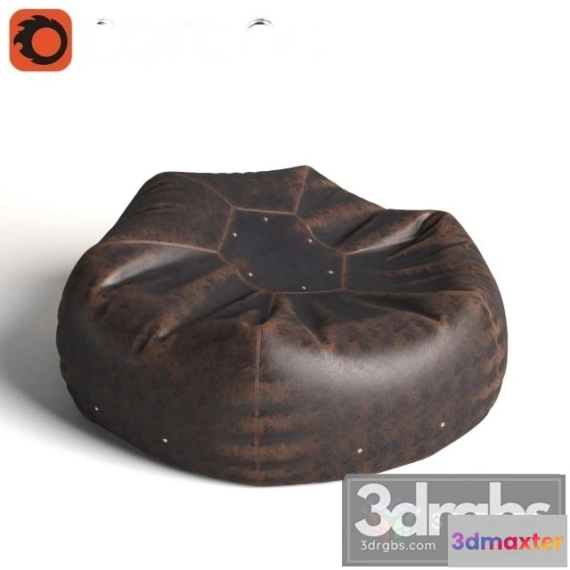 955038 - Leather Bag Pouf