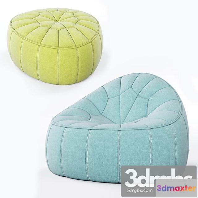 955068 - Ligne roset ottoman and footstool 2
