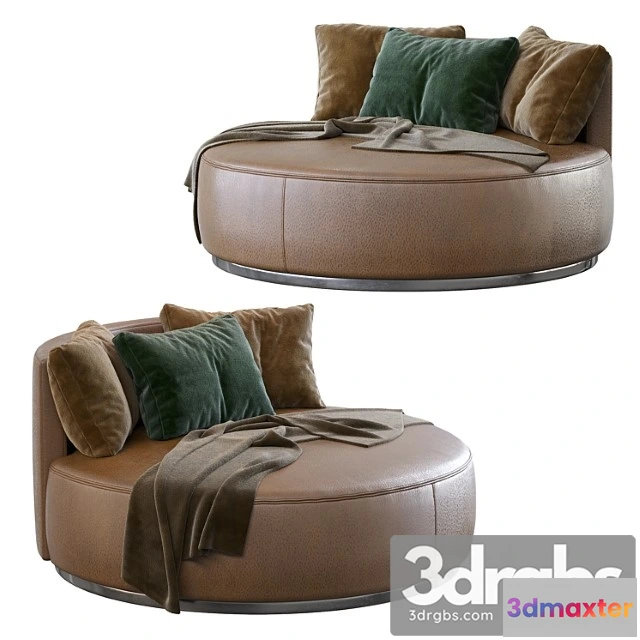 955102 - Love Seat Large Pouf Rugiano