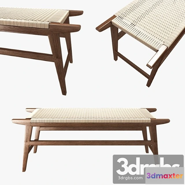 955158 - Mid century bench in solid walnut 2