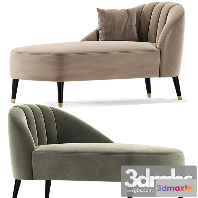 955254 - Monroe Jade Velvet Chaise Lounge