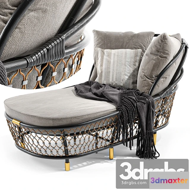 955660 - Rattan sun lounger by visionnaire 2