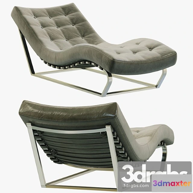 955694 - RH Modern Heath Box Leather Chaise - No.2