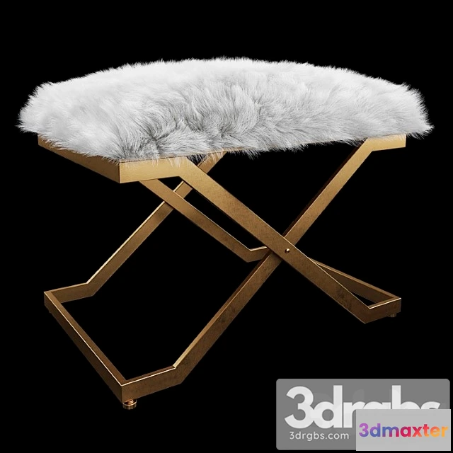 956008 - Uttermost Farran Fur Small Bench