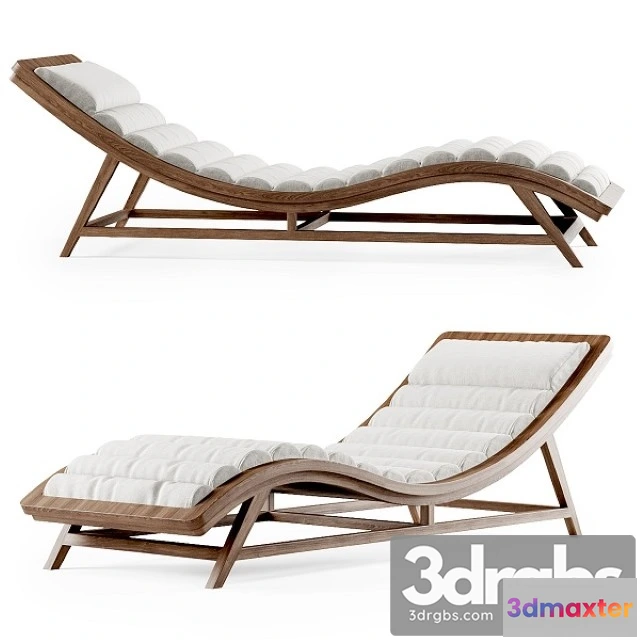 956074 - Wooden Chaise Lounge