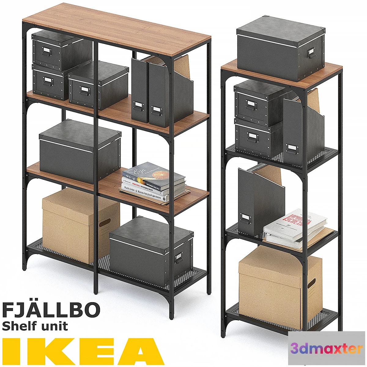 1319245 - FJALLBO (FIELLBO) SHELF UNIT SET 3D Max
