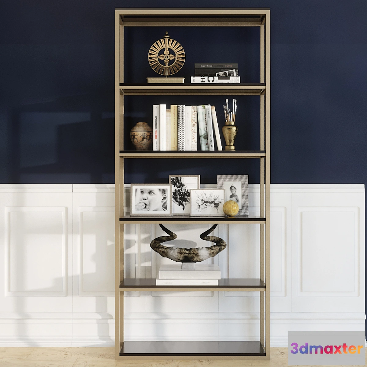 1393132 - Shelf with decor 3D Max