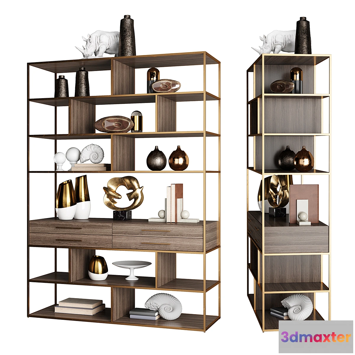 1395210 - Horchow Mack Geometric Etagere 3D Max