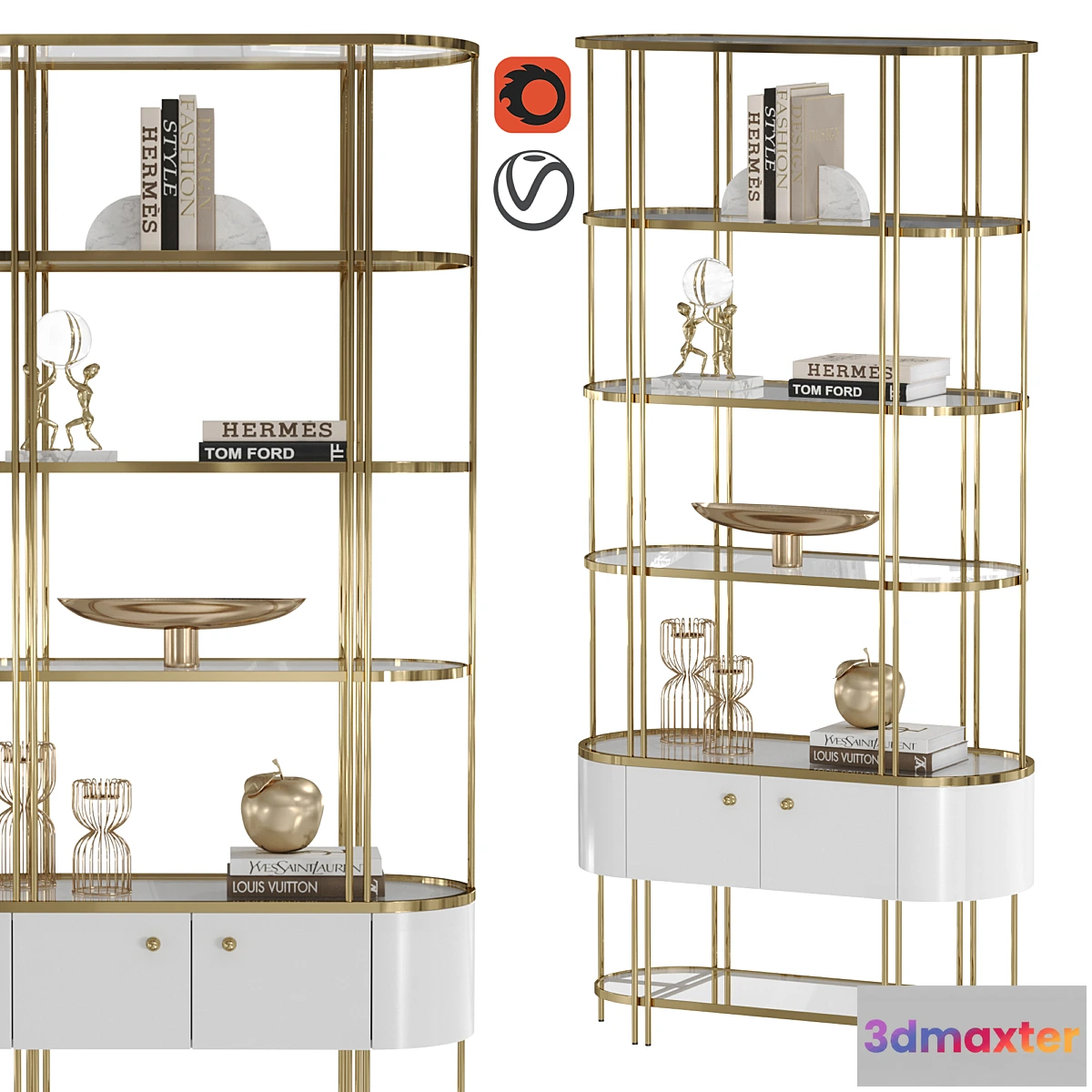 1428074 - Shelving unit NEKKAR 3D Max