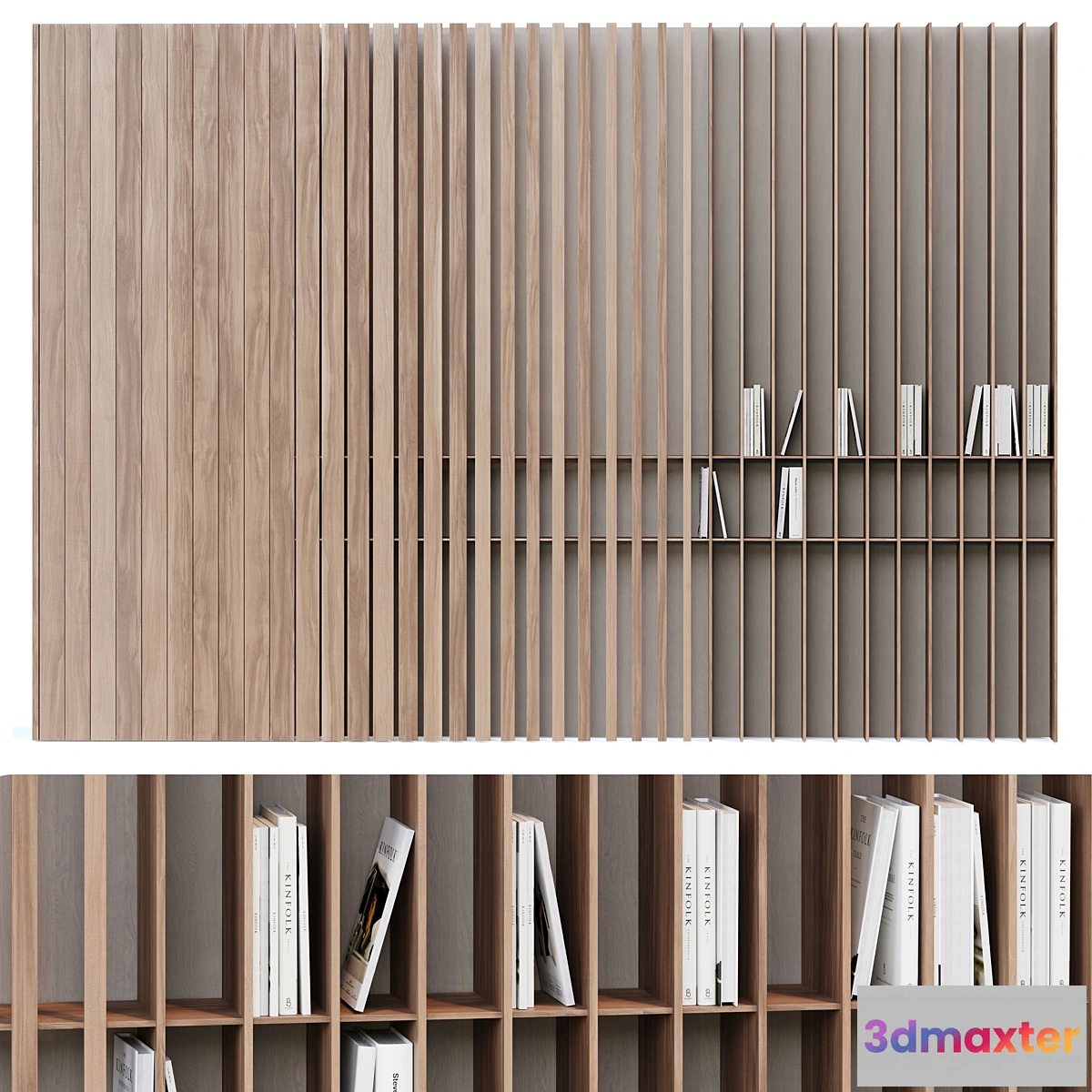 1449328 - Modern bookcase 3D Max