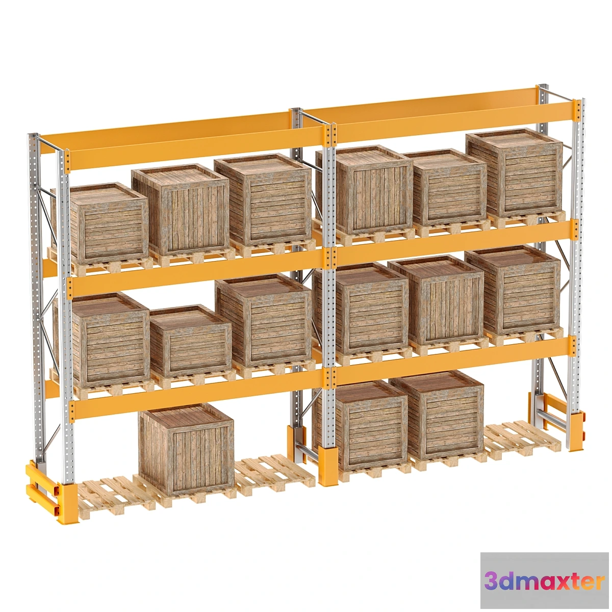 1466902 - PALLET STORAGE RACK (pallet box) 3D Max