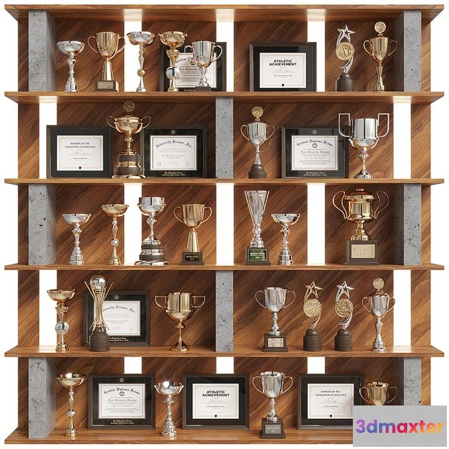 1538746 - Rack with awards 3D Max