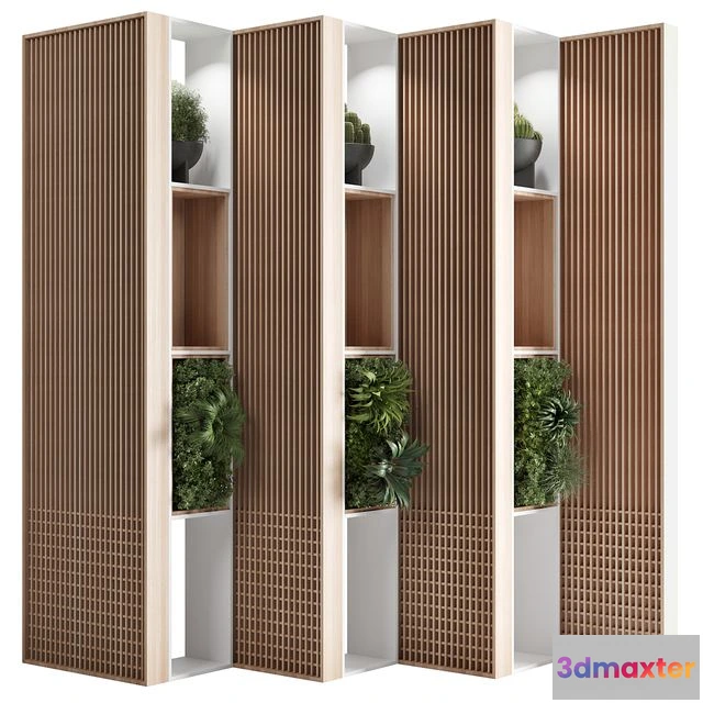 1554713 - Wooden Partition With Plant 01 3D Max